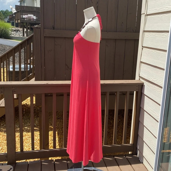 🌸 Halter maxi dress pink size small - Picture 8 of 11